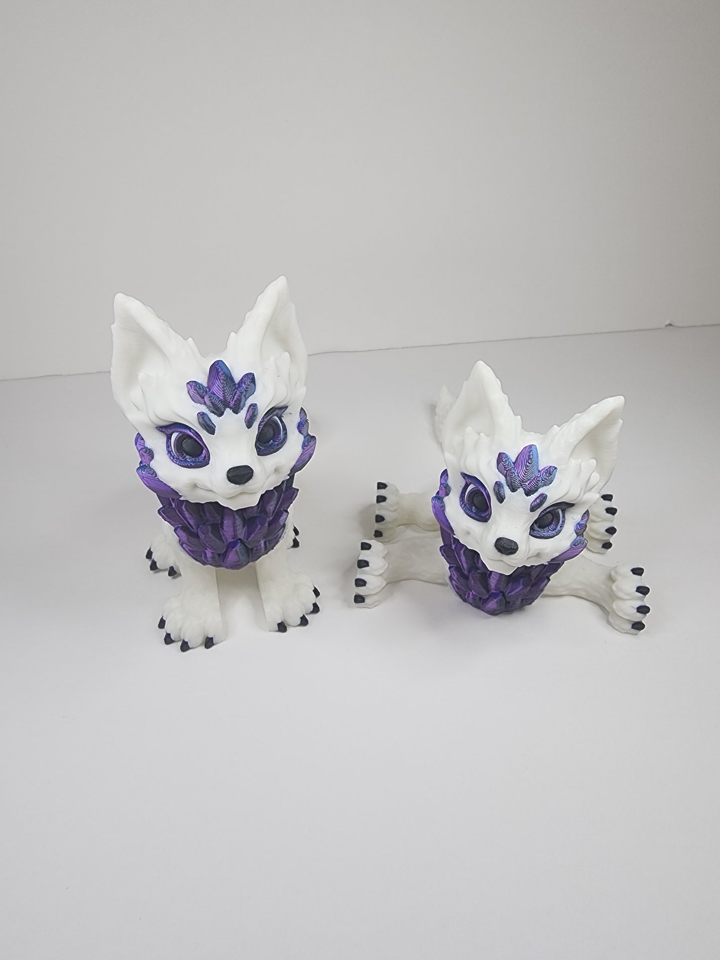 White Wolf with purple/blue