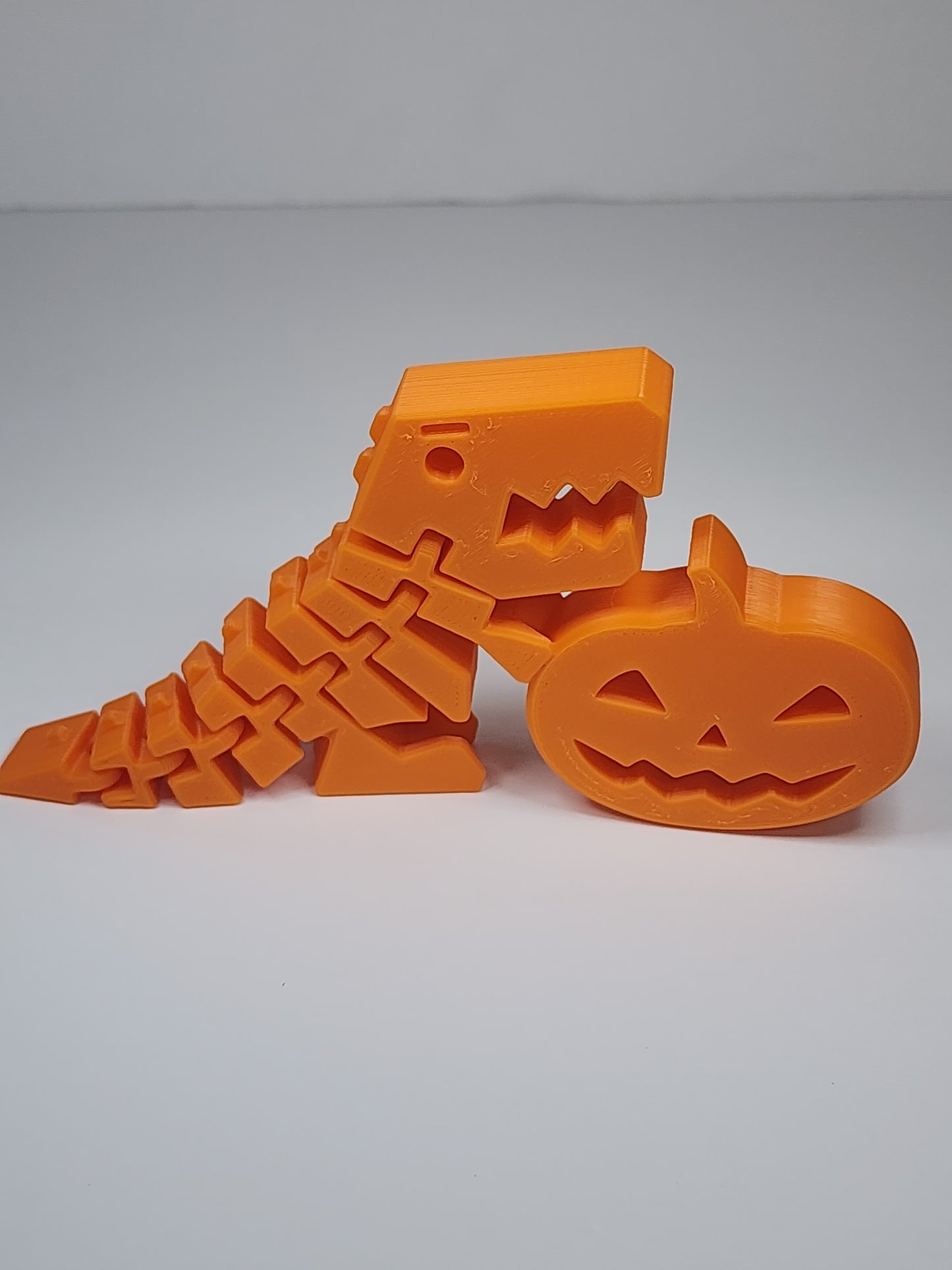 Flex Dino and Pumpkin
